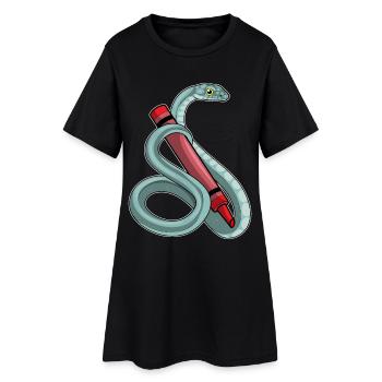Snake Student Crayon School - Women’s T-Shirt Dress - black - Front