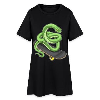 Snake Skater Skateboard Sport - Robe T-shirt Femme - noir - Devant