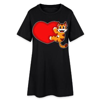 Tiger Heart - Women’s T-Shirt Dress - black - Front