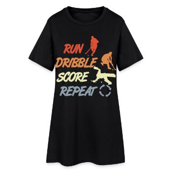 Citation de motivation pour le hockey sur gazon - Robe T-shirt Femme - noir - Devant