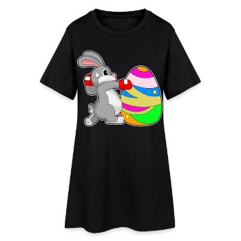 Boîtes de Pâques Bunny - Robe T-shirt Femme - noir - Devant