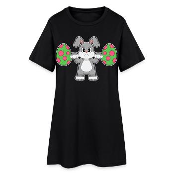 Culturisme de Pâques Bunny - Robe T-shirt Femme - noir - Devant