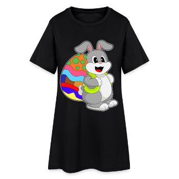 École de Pâques Bunny - Robe T-shirt Femme - noir - Devant