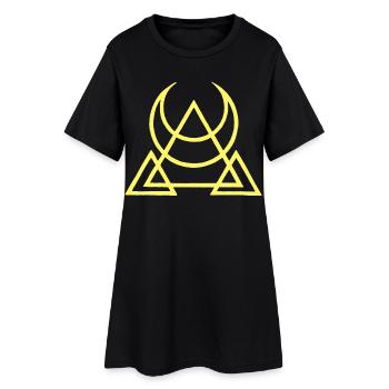 Symbol der ägyptischen Pyramiden - Frauen T-Shirt-Kleid - Schwarz - Vorne