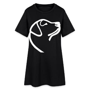 Esquisse du labrador blanc - Robe T-shirt Femme - noir - Devant