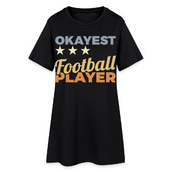 Footballeur américain moyen - Robe T-shirt Femme - noir - Devant