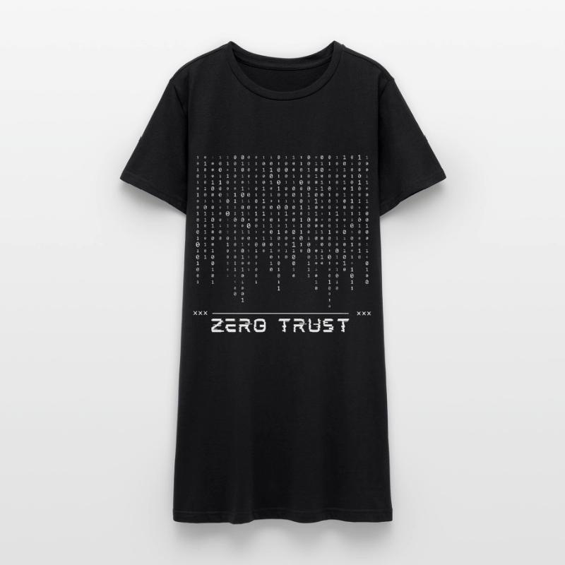 Zero Trust Binary Code Women’s T-Shirt Dress