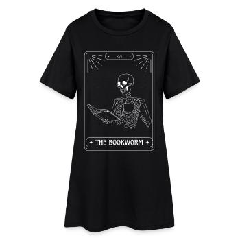 Drôle de carte de Tarot squelette livres lecture rat de bibliothèque - Robe T-shirt Femme - noir - Devant