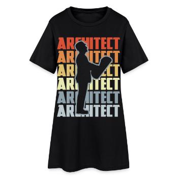 Retro Architect - Women’s T-Shirt Dress - black - Front