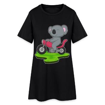 Moto Koala - Robe T-shirt Femme - noir - Devant