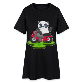 Moto Panda - Robe T-shirt Femme - noir - Devant