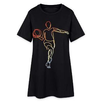 Joueur de basket-ball Vintage - Robe T-shirt Femme - noir - Devant