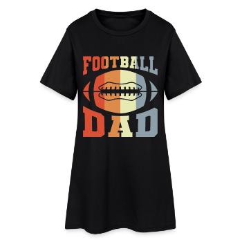 Papa de football américain - Robe T-shirt Femme - noir - Devant