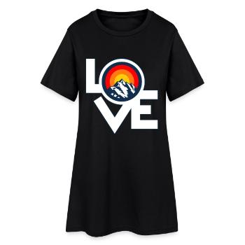 Ich Liebe Berge – J’aime les montagnes Design rétro - Robe T-shirt Femme - noir - Devant