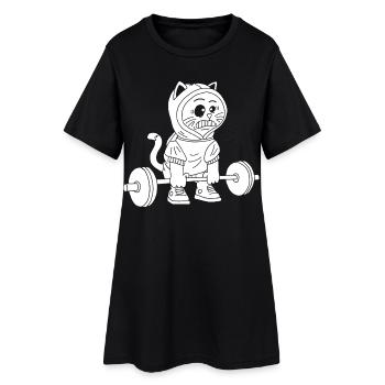 La puissance du chaton blanc - Robe T-shirt Femme - noir - Devant