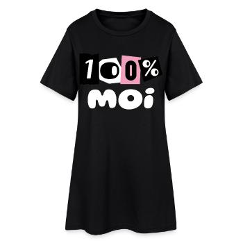 100% MOI - Robe T-shirt Femme - noir - Devant