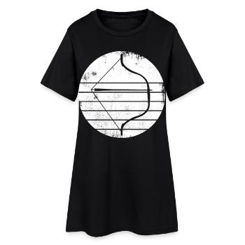 Croquis d’arc et de flèche - Robe T-shirt Femme - noir - Devant