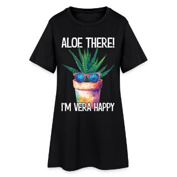 Aloe là je suis Vera heureux jardinier jardin cadeau - Robe T-shirt Femme - noir - Devant