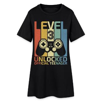 Niveau 3 : Adolescent officiel débloqué - Robe T-shirt Femme - noir - Devant
