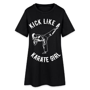 Donnez des coups de pied comme une fille de karaté - Robe T-shirt Femme - noir - Devant