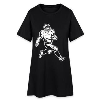 American Footballer Skizze - Frauen T-Shirt-Kleid - Schwarz - Vorne