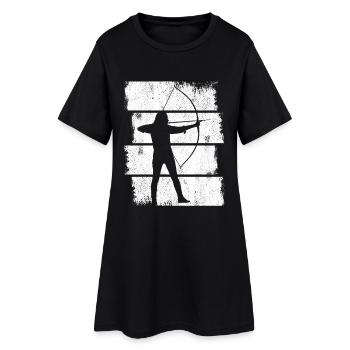 Archer - Robe T-shirt Femme - noir - Devant