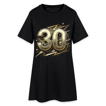 30 ans or Pop Art 30e cadeau d’anniversaire - Robe T-shirt Femme - noir - Devant