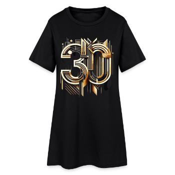 30 ans or moderne 30e cadeau d’anniversaire - Robe T-shirt Femme - noir - Devant