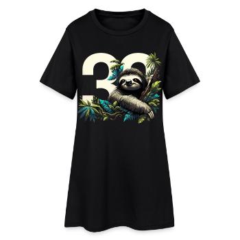 30 ans de paresseux 30e cadeau d’anniversaire - Robe T-shirt Femme - noir - Devant
