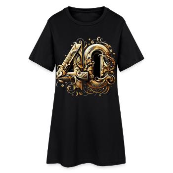 40 ans or Glamour 40e cadeau d’anniversaire - Robe T-shirt Femme - noir - Devant