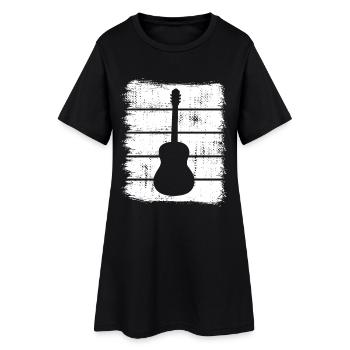 Dessin de guitare - Robe T-shirt Femme - noir - Devant