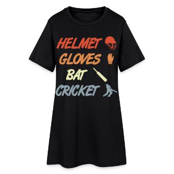 Dicton de cricket - Robe T-shirt Femme - noir - Devant