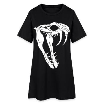 Crâne de serpent - Robe T-shirt Femme - noir - Devant
