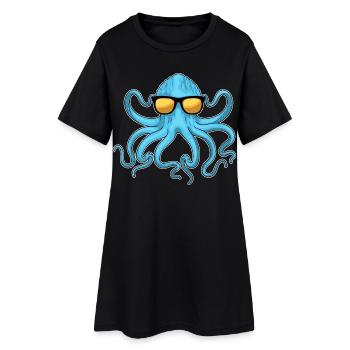 Lunettes de soleil Octopus - Robe T-shirt Femme - noir - Devant