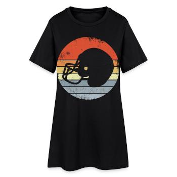 Vintage Football Helm - Frauen T-Shirt-Kleid - Schwarz - Vorne