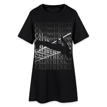 Motif de calisténie – Conception d’entraînement de rue - Robe T-shirt Femme - noir - Devant