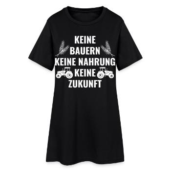 Keine Bauern keine Nahrung keine Zukunft - Frauen T-Shirt-Kleid - Schwarz - Vorne