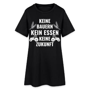 Keine Bauern kein Essen keine Zukunft - Frauen T-Shirt-Kleid - Schwarz - Vorne