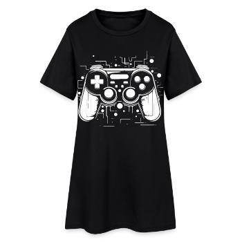 Game Controller - Frauen T-Shirt-Kleid - Schwarz - Vorne