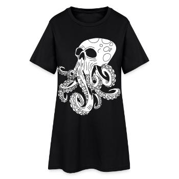 Octopus Skull - Women’s T-Shirt Dress - black - Front