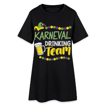 Karneval Trinking Team Kölsch Alaaf - Frauen T-Shirt-Kleid - Schwarz - Vorne