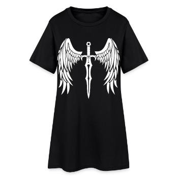 épée ailée - Robe T-shirt Femme - noir - Devant