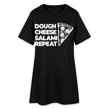 Saucisson au fromage pâteux à nouveau - Robe T-shirt Femme - noir - Devant