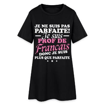 Je suis prof de français - Robe T-shirt Femme - noir - Devant