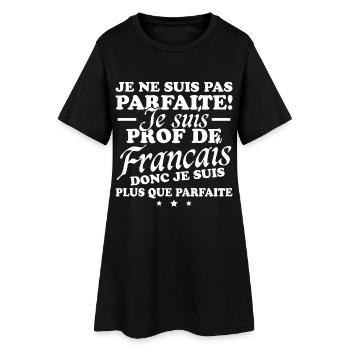 Je suis prof de français - Robe T-shirt Femme - noir - Devant