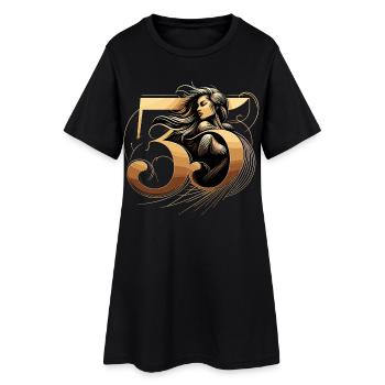 35 Jahre Gold Frau 35. Geburtstag Geschenk - Frauen T-Shirt-Kleid - Schwarz - Vorne