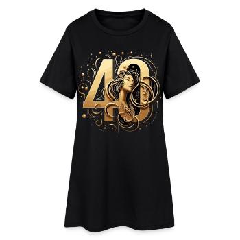 40 ans d’or femme 40e cadeau d’anniversaire - Robe T-shirt Femme - noir - Devant