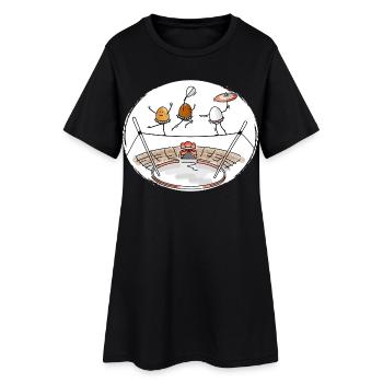 Zirkus - Manege frei für die Eier - Frauen T-Shirt-Kleid - Schwarz - Vorne