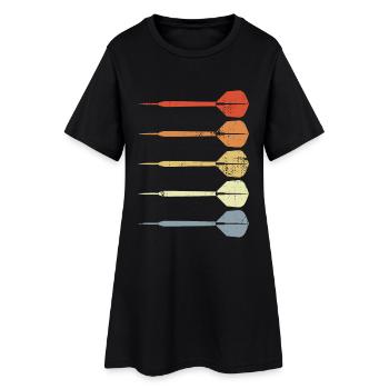 Croquis de fléchettes Vintage - Robe T-shirt Femme - noir - Devant