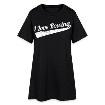 J’adore l’aviron - Robe T-shirt Femme - noir - Devant